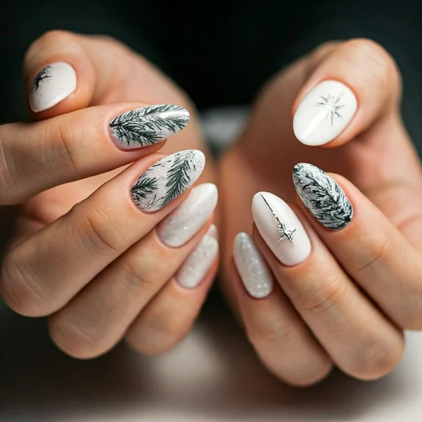 Ніжний зимовий манікюр