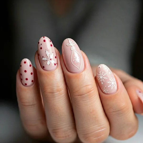 Ніжний зимовий манікюр