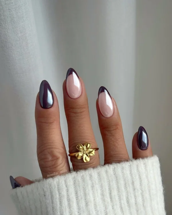 Манікюр з перламутровою втіркою