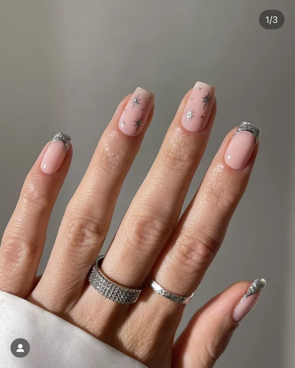 Зимовий манікюр з дизайном